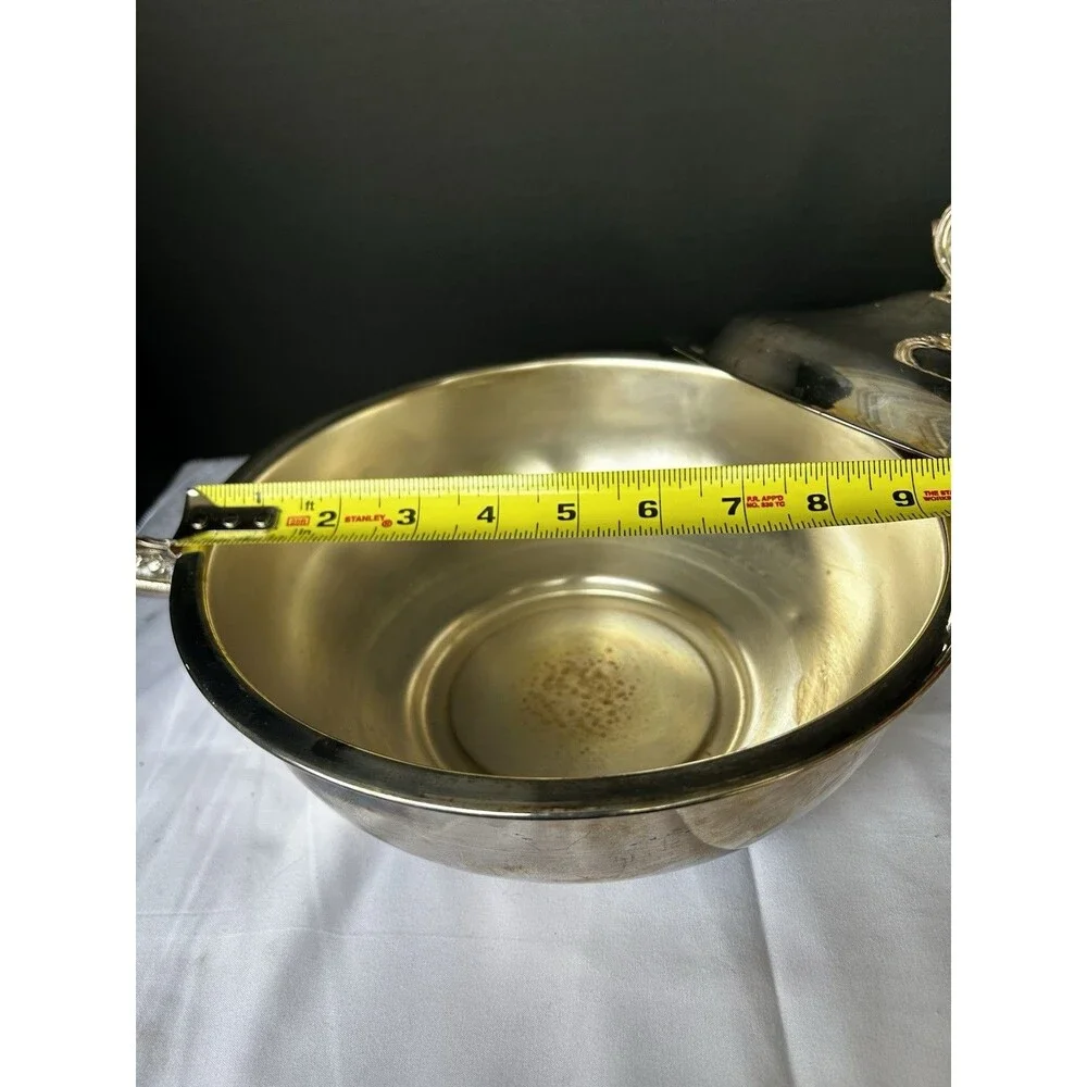 Leonard Silver Plated Covered Serving Bowl 9
